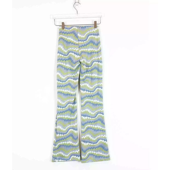 Urban Outfitters Stretch Knit Flare Pants XS Boho Festival Rave Psychedelic - Picture 4 of 6